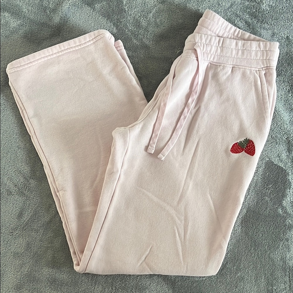 Hollister Pink Strawberry Sweatpants